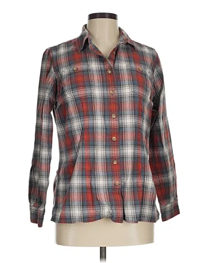 Pre-owned Duluth Trading Co. Long Sleeve Button Down Shirt In Gray