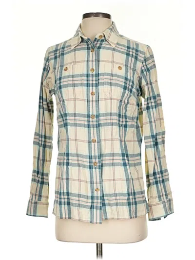 Pre-owned Duluth Trading Co. Long Sleeve Button Down Shirt In Ivory