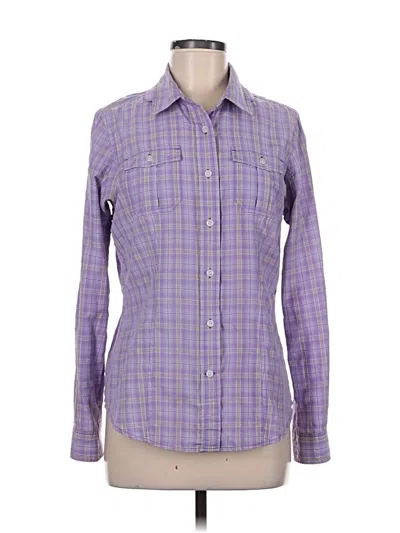 Pre-owned Duluth Trading Co. Long Sleeve Button Down Shirt In Purple