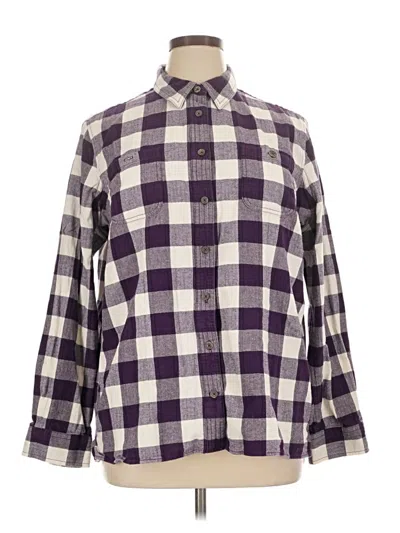 Pre-owned Duluth Trading Co. Long Sleeve Button Down Shirt In Purple