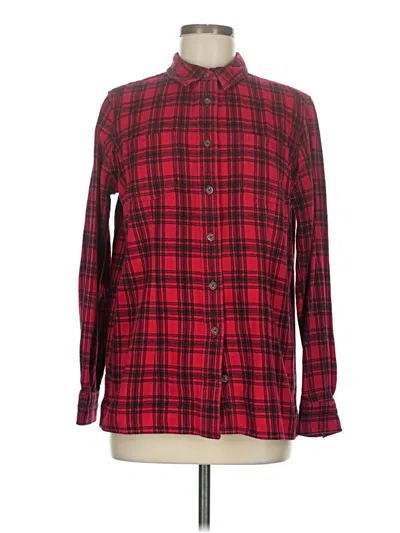 Pre-owned Duluth Trading Co. Long Sleeve Button Down Shirt In Red