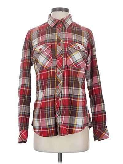 Pre-owned Duluth Trading Co. Long Sleeve Button Down Shirt In Red