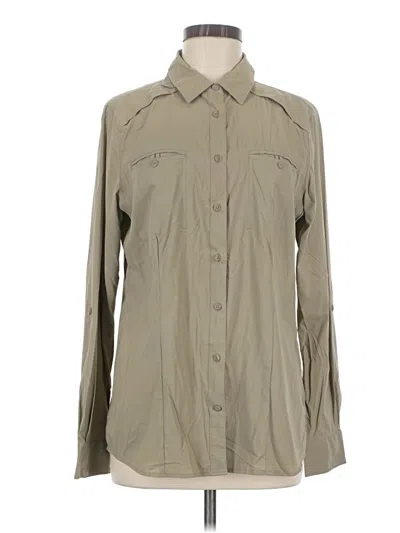 Pre-owned Duluth Trading Co. Long Sleeve Button Down Shirt In Tan