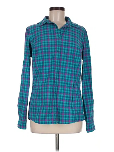 Pre-owned Duluth Trading Co. Long Sleeve Button Down Shirt In Teal