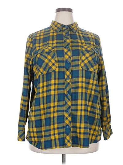 Pre-owned Duluth Trading Co. Long Sleeve Button Down Shirt In Yellow