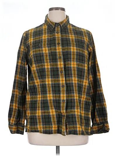 Pre-owned Duluth Trading Co. Long Sleeve Button Down Shirt In Yellow