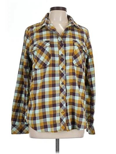 Pre-owned Duluth Trading Co. Long Sleeve Button Down Shirt In Yellow