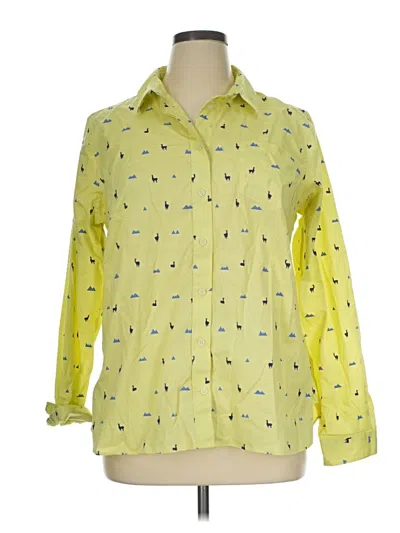 Pre-owned Duluth Trading Co. Long Sleeve Button Down Shirt In Yellow