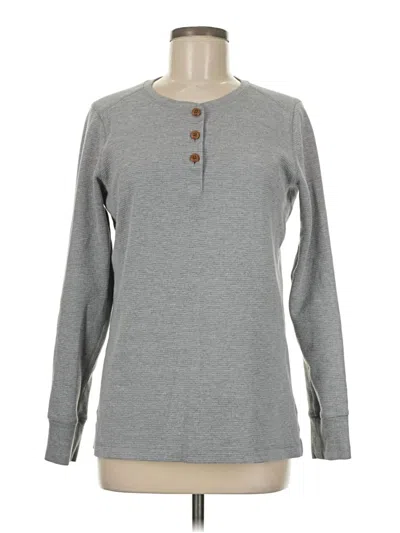 Pre-owned Duluth Trading Co. Long Sleeve Henley Shirt In Gray