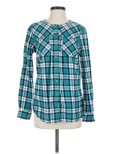 Pre-owned Duluth Trading Co. Long Sleeve Henley Shirt In Teal