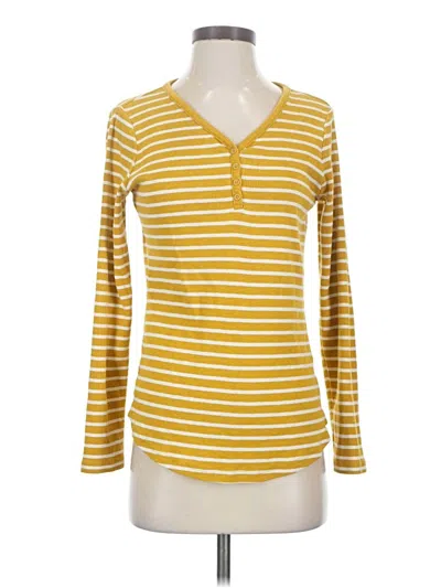 Pre-owned Duluth Trading Co. Long Sleeve Henley Shirt In Yellow
