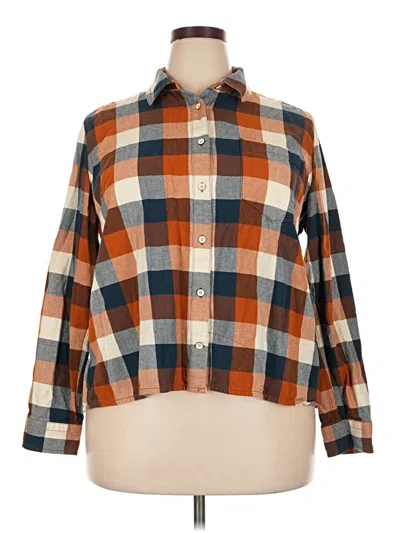Pre-owned Duluth Trading Co. Long Sleeve Polo Shirt In Brown