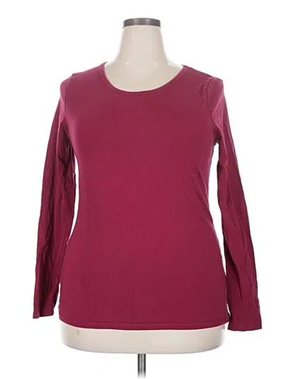 Pre-owned Duluth Trading Co. Long Sleeve T-shirt In Burgundy