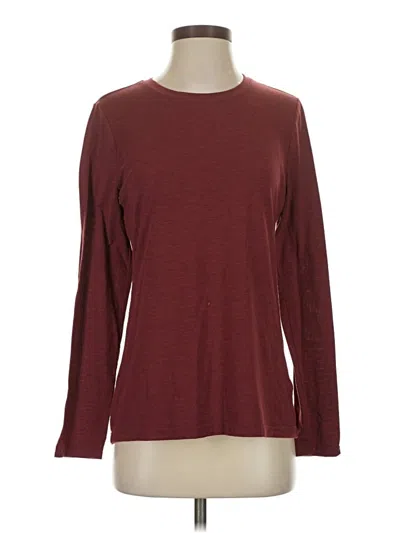 Pre-owned Duluth Trading Co. Long Sleeve T-shirt In Burgundy