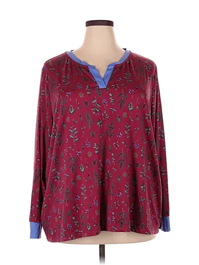 Pre-owned Duluth Trading Co. Long Sleeve T-shirt In Burgundy