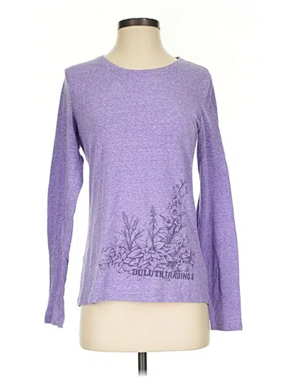 Pre-owned Duluth Trading Co. Long Sleeve T-shirt In Purple