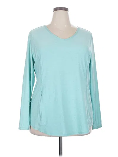 Pre-owned Duluth Trading Co. Long Sleeve T-shirt In Teal