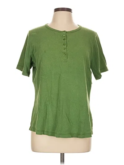 Pre-owned Duluth Trading Co. Short Sleeve Henley Shirt In Green