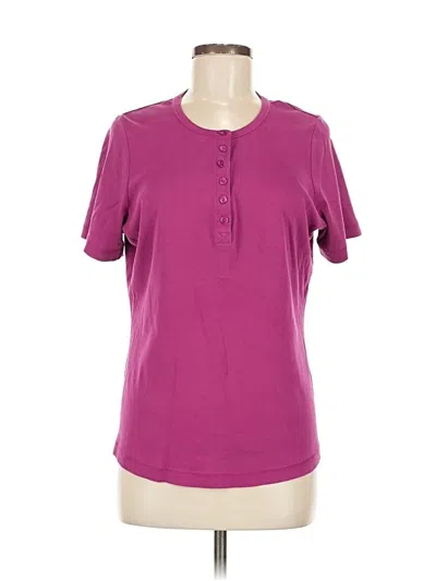 Pre-owned Duluth Trading Co. Short Sleeve Henley Shirt In Purple