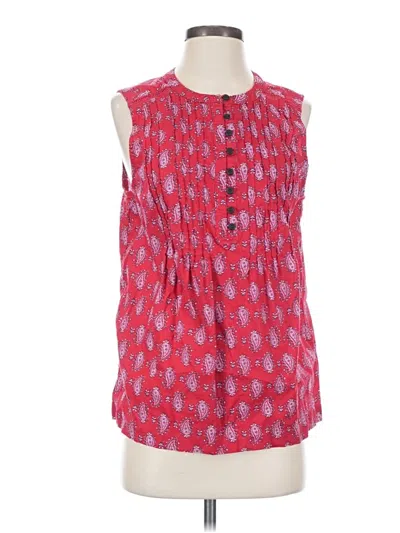 Pre-owned Duluth Trading Co. Sleeveless Blouse In Red