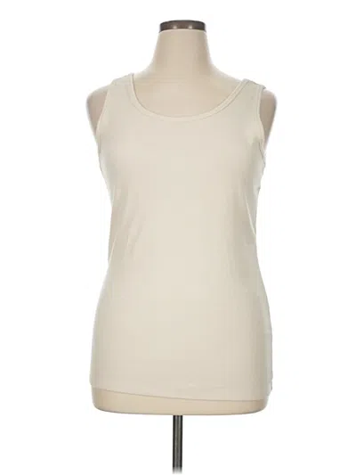 Pre-owned Duluth Trading Co. Sleeveless T-shirt In White