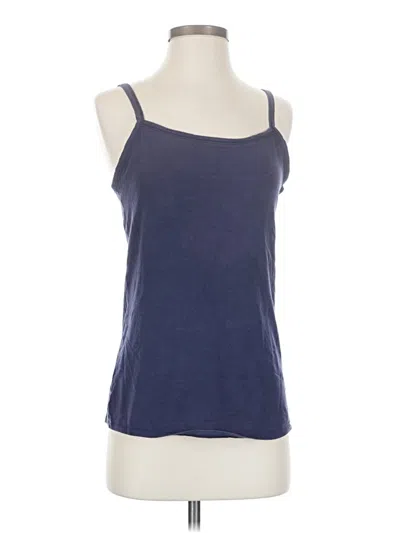 Pre-owned Duluth Trading Co. Tank Top Blue Halter Neckline Tops