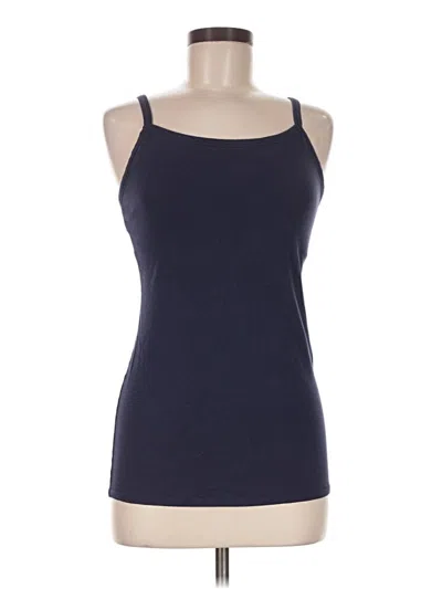 Pre-owned Duluth Trading Co. Tank Top Blue Halter Neckline Tops