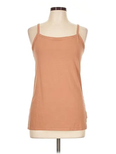 Pre-owned Duluth Trading Co. Tank Top Brown Halter Neckline Tops