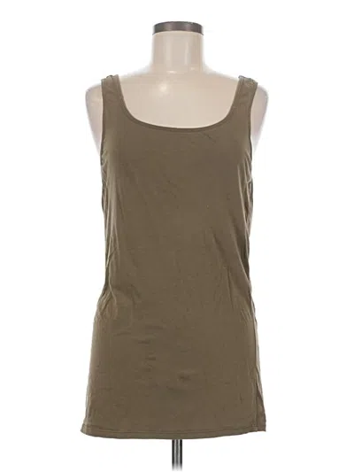 Pre-owned Duluth Trading Co. Tank Top Brown Square Neckline Tops