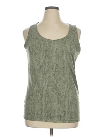 Pre-owned Duluth Trading Co. Tank Top Green Halter Neckline Tops