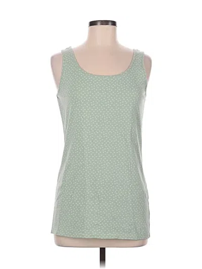 Pre-owned Duluth Trading Co. Tank Top Green Square Neckline Tops