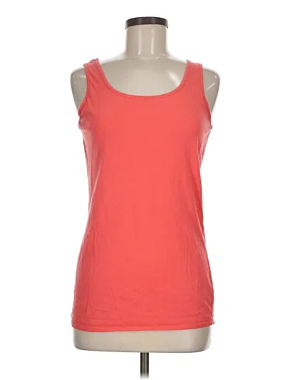 Pre-owned Duluth Trading Co. Tank Top Orange Strapless Neckline Tops
