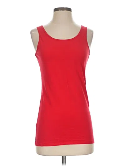 Pre-owned Duluth Trading Co. Tank Top Red Strapless Neckline Tops