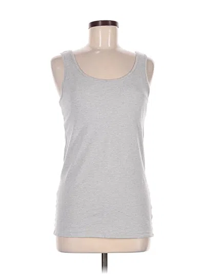 Pre-owned Duluth Trading Co. Tank Top Silver Strapless Neckline Tops