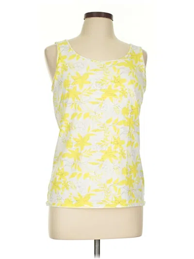 Pre-owned Duluth Trading Co. Tank Top Yellow Strapless Neckline Tops