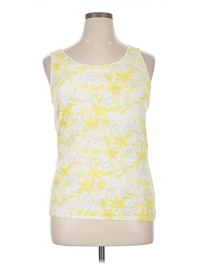 Pre-owned Duluth Trading Co. Tank Top Yellow Strapless Neckline Tops