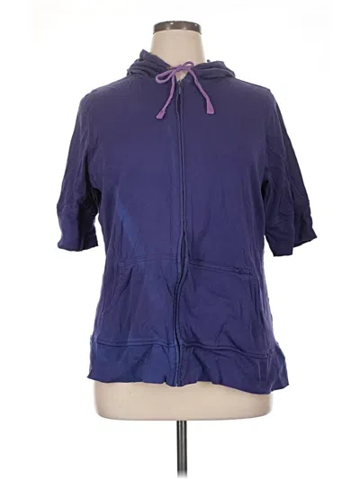 Pre-owned Duluth Trading Co. Zip Up Hoodie In Purple