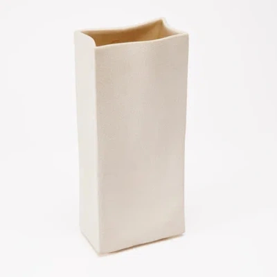 Dumae Rue Tall Vase In White