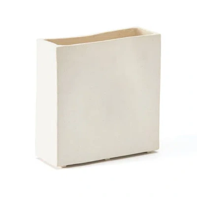 Dumae Rue Wide Vase In White