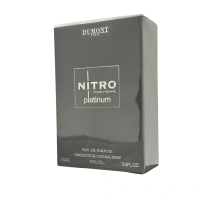 Dumont Men's Nitro Platinum Edp 3.4 oz Fragrances 3760060762870 In Black / Platinum