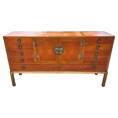 Pre-owned Dunbar Furniture Edward Wormley Dunbar Style Sideboard Bar 1950s In Brown