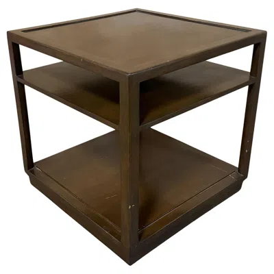 Pre-owned Dunbar Furniture Edward Wormley Midcentury Two Level End Table For Dunbar In Brown