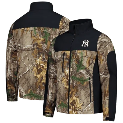 Dunbrooke Camo New York Yankees Hunter Softshell Realtree Full-zip Jacket In Brown
