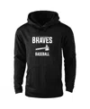 Dunbrooke Men's Black Atlanta Braves Champion Pullover Hoodie In Black