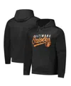 Dunbrooke Men's Black Baltimore Orioles Champion Pullover Hoodie In Black