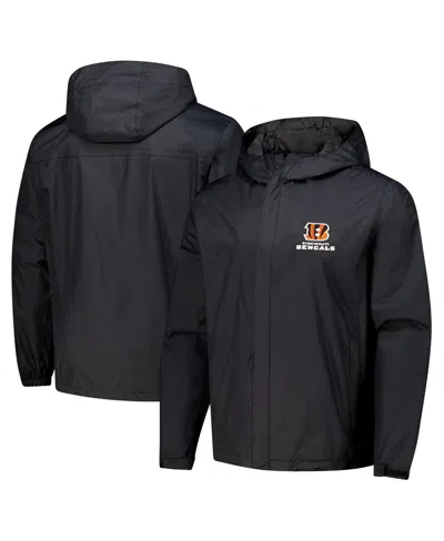 Dunbrooke Men's Black Cincinnati Bengals Tropic Waterproof Packable Full-zip Hoodie Jacket In Multi