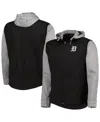 Dunbrooke Men's Black/heather Gray Detroit Tigers Alpha Full-zip Jacket In Black,heather Gray