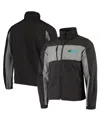 Dunbrooke Black Carolina Panthers Circle Zephyr Softshell Full-zip Jacket In Black