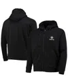 Dunbrooke Men's  Black New Orleans Saints Shag Tri-blend Full-zip Raglan Hoodie In Black