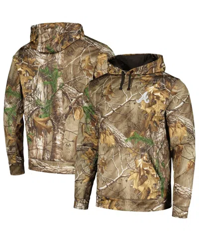 DUNBROOKE MEN'S DUNBROOKE CAMO ATLANTA BRAVES CHAMPION REALTREE PULLOVER HOODIE